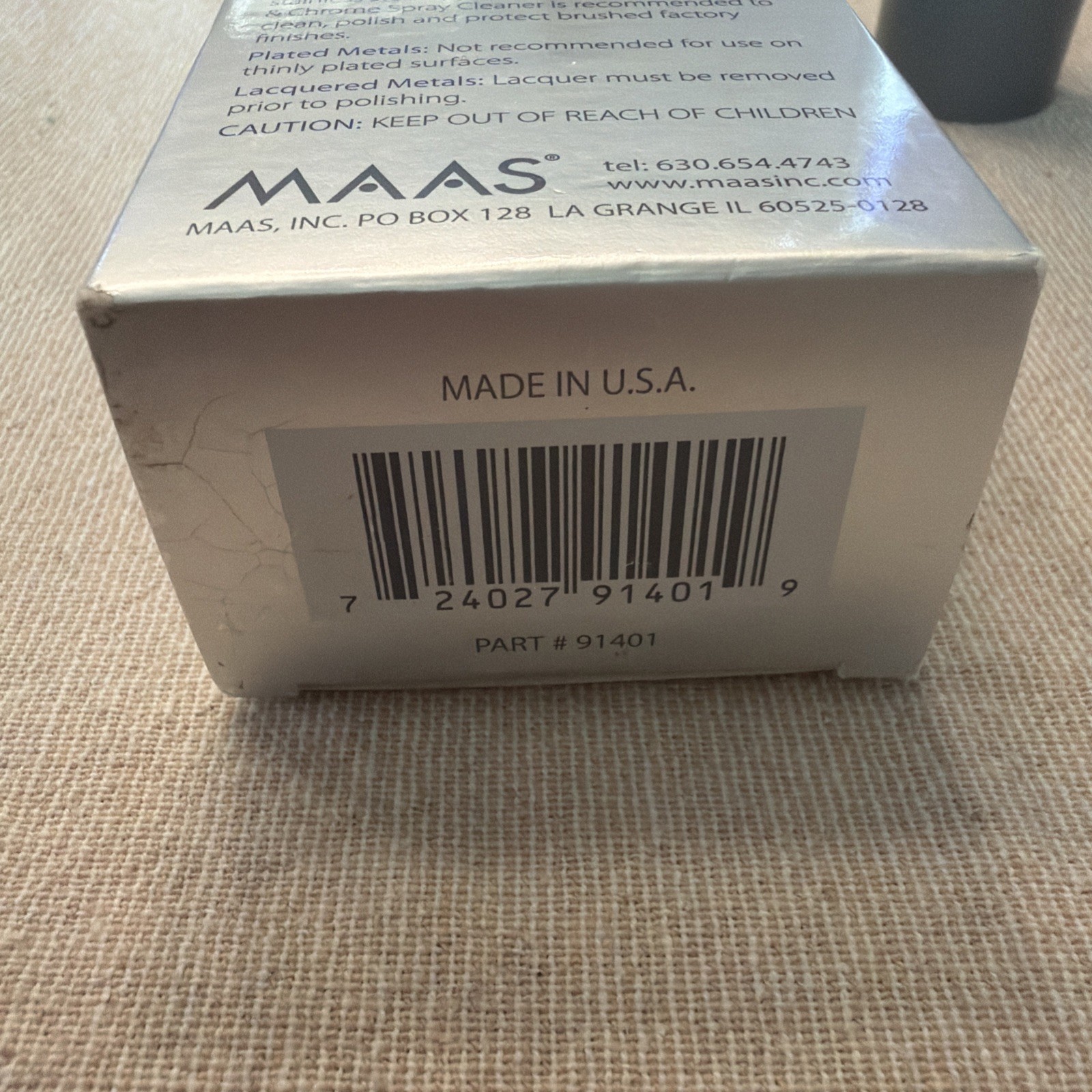 MAAS Metal Polish 4 oz French Lavender New Sealed Tube All Metals