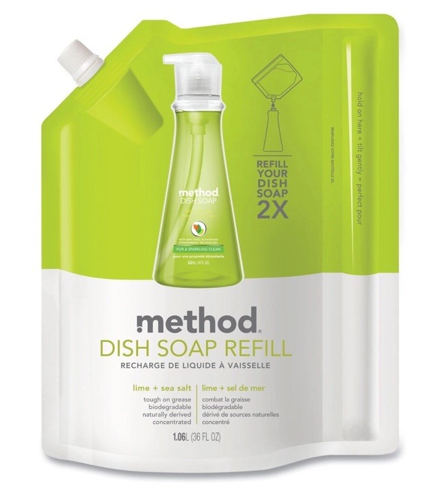 Method Liquid Dish Soap Refill Lime & Sea Salt – 36 fl oz