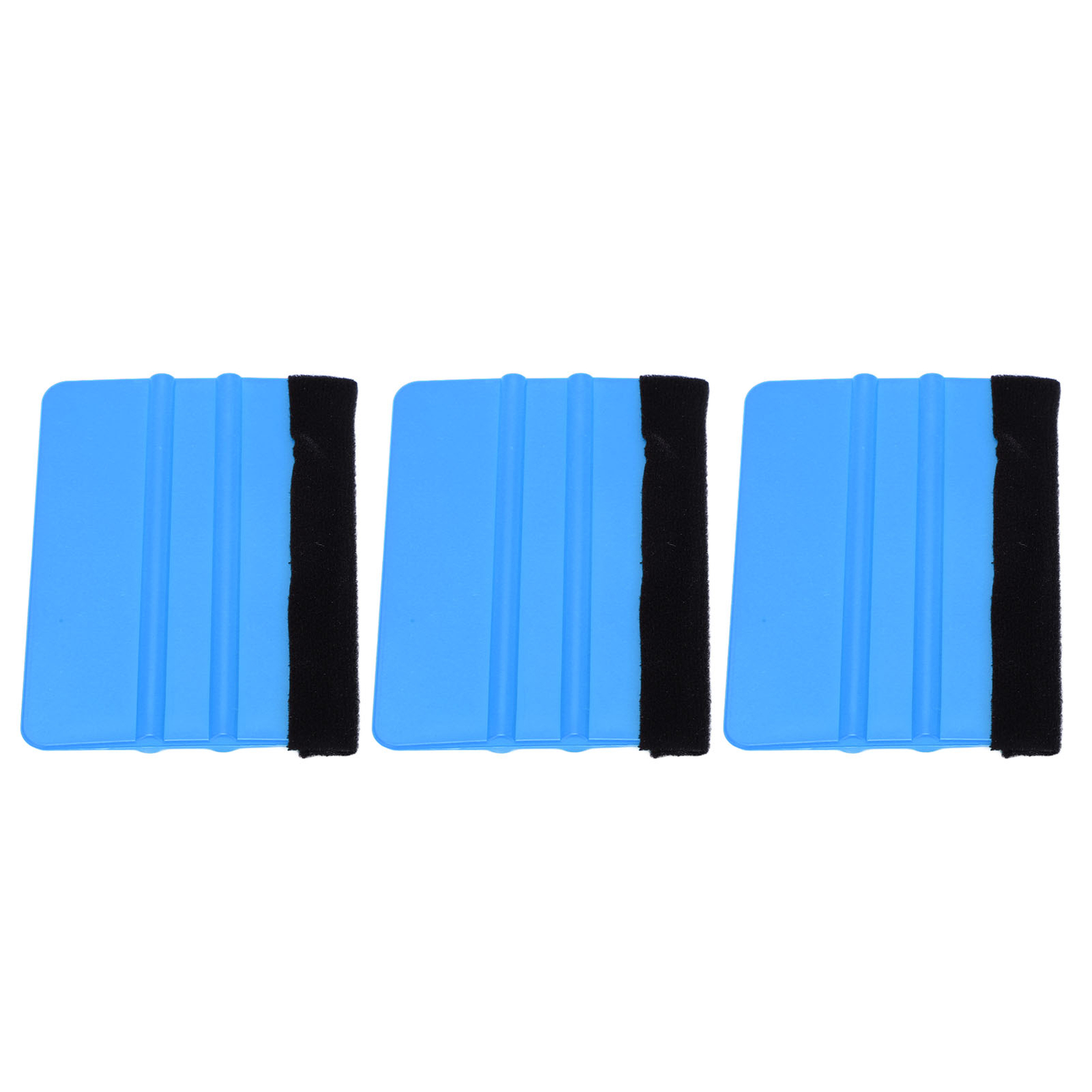 10 X Car Vinyl Scraper Scratch Resistant Professional Vinyl Felt Squeegee Blue