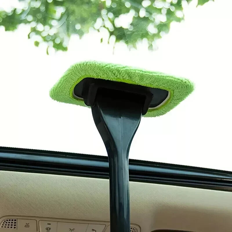 2 Pack Window, Windshield, Mirror, Screen Cleaning Tool Microfiber Glass Brush