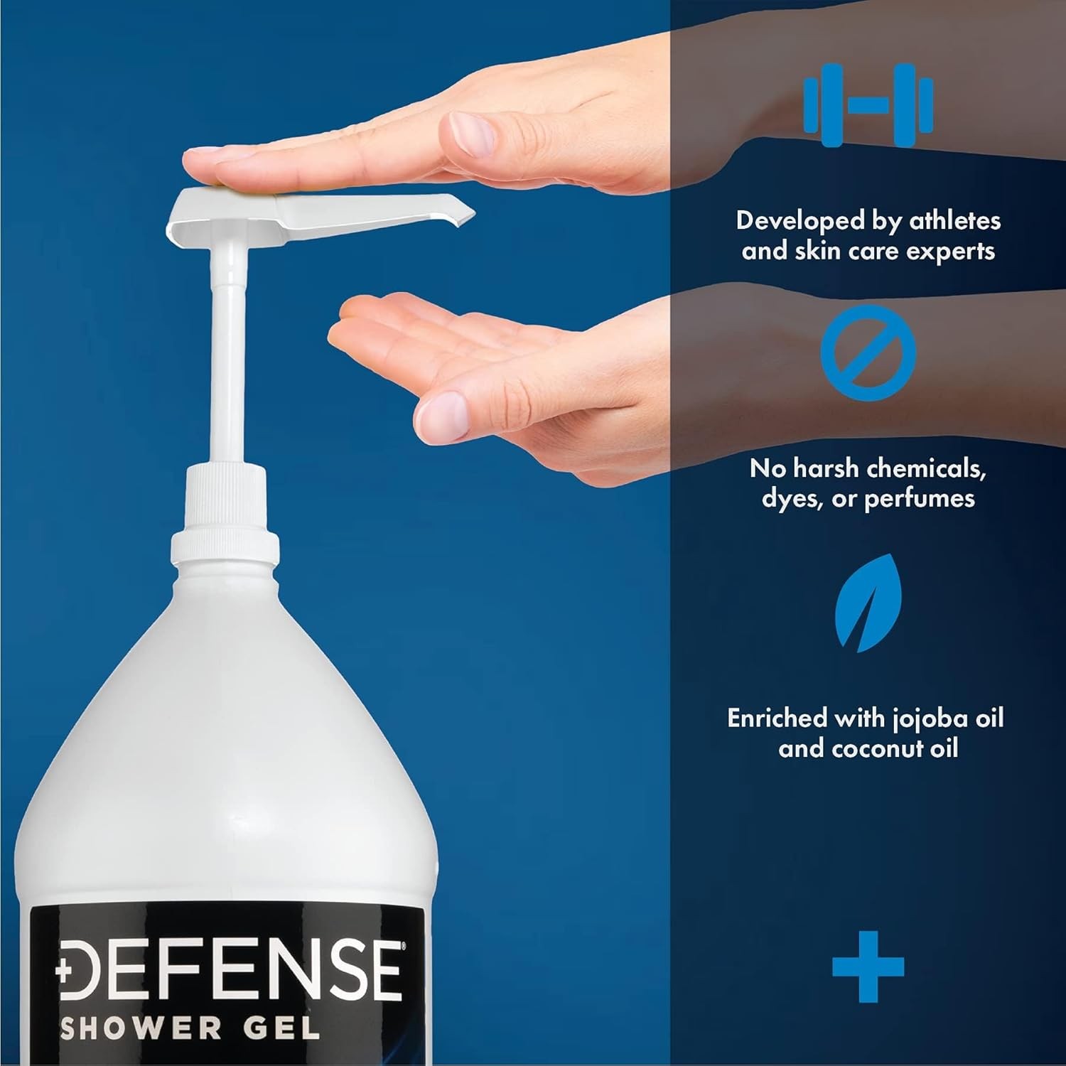 Defense Soap Tea Tree Body Wash Shower Gel 1 Gallon (128 Fl Oz) | Organic Tea