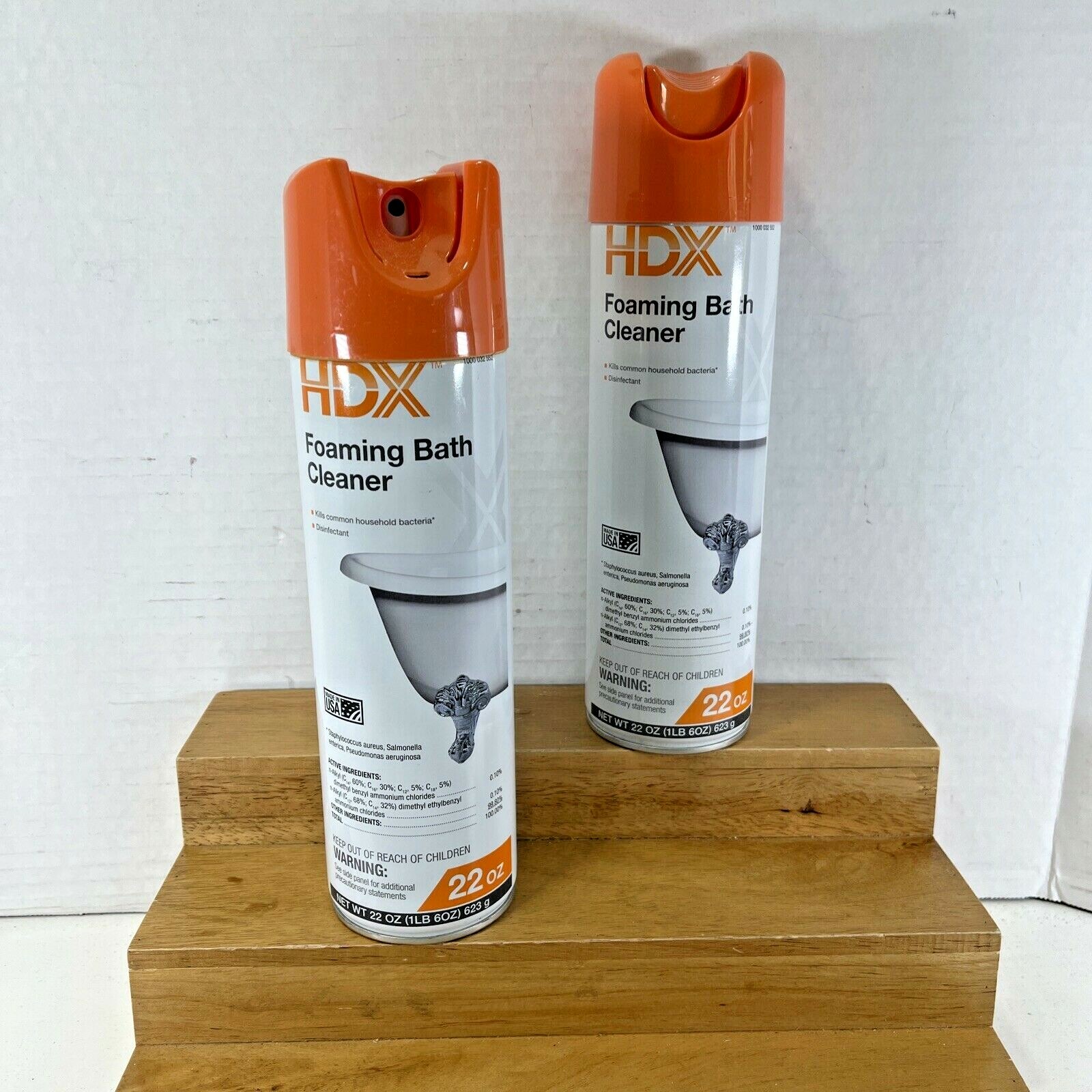 RARE LOT 2 -AmRep HOME DEPOT Foaming Bathroom Cleaner 22oz Ea PREVENTS MILDEW