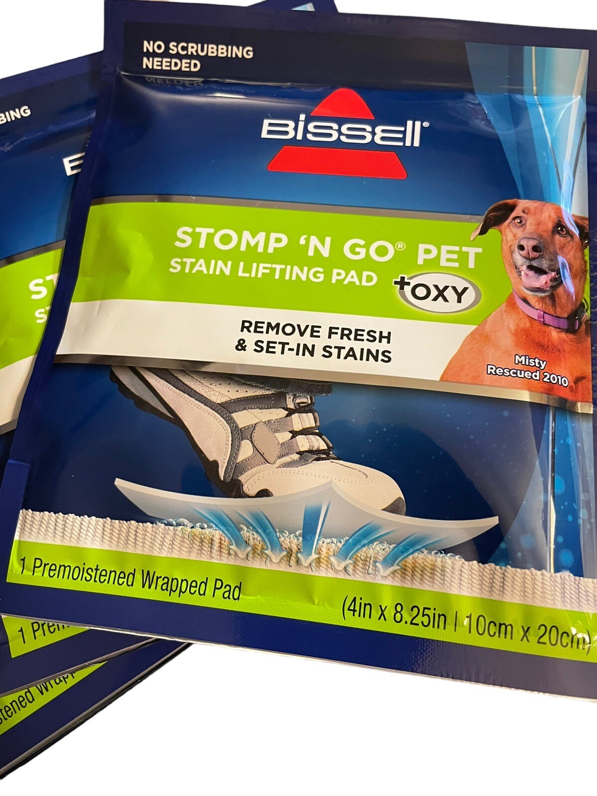 Bissell Stomp ‘n Go Pet Stain Lifting Pad+ OXY 5 Pack New Sealed! Discontinued!