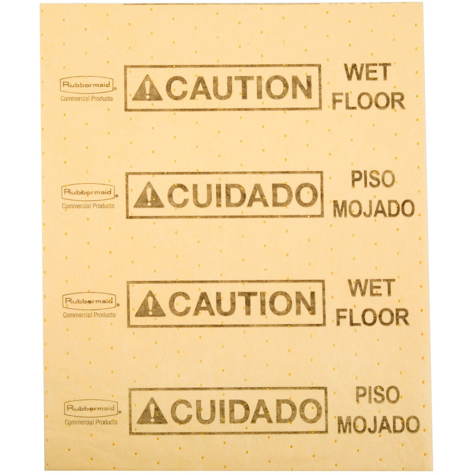 Rubbermaid Over the Spill Station Janitorial Supply Kit Yellow Safety Pads