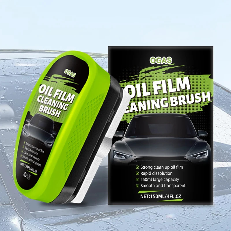 OGAS Automotive Car Glass Oil Film Cleaning Brush, 150ml Glass Oil Film