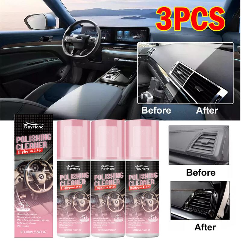 Car Interior Cleaner – 100ml Car Interior Cleaner, Vehicle Interior Polish-US