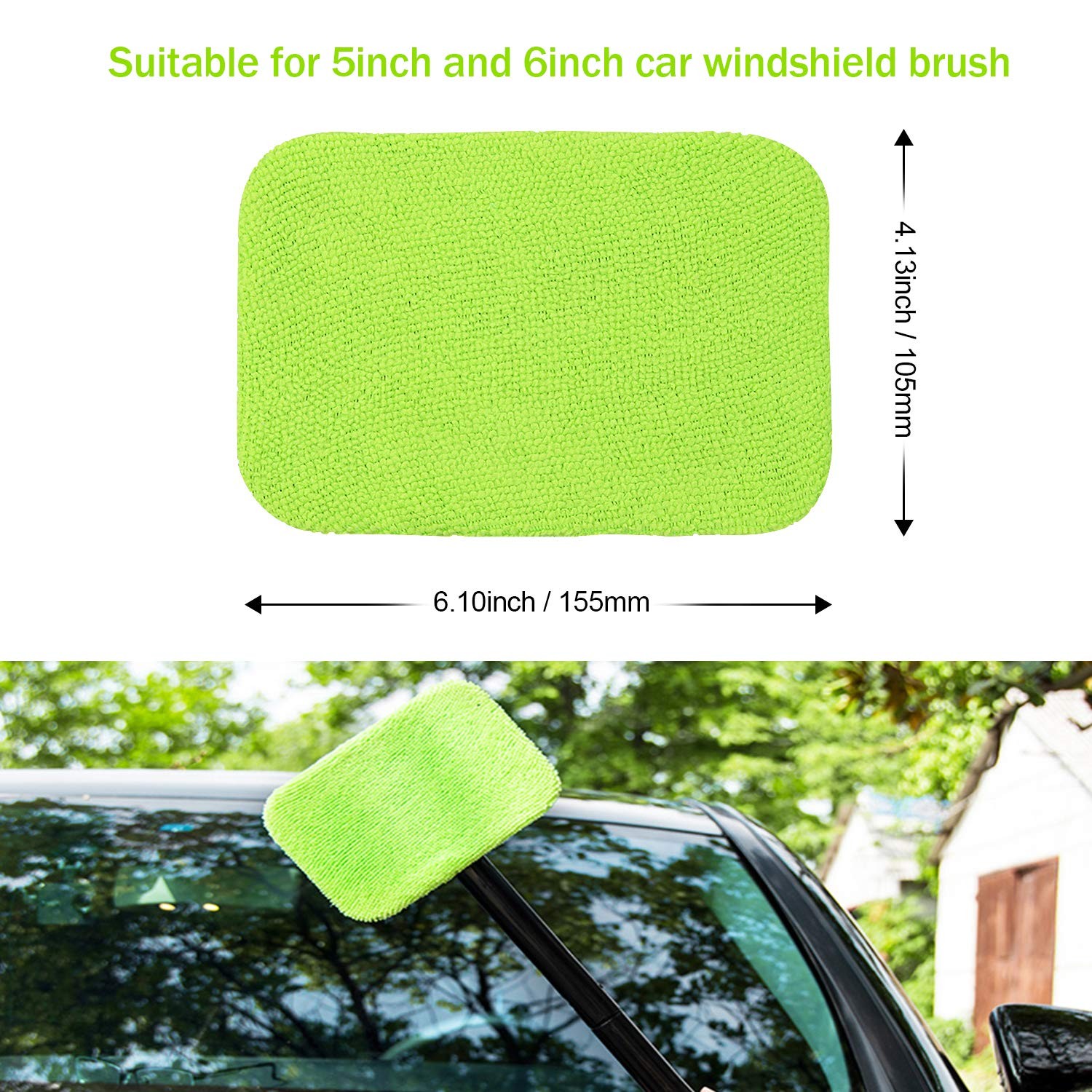 XINDELL 5 Pack Windshield Cleaner Microfiber Pads – Washable & Reusable Repla…