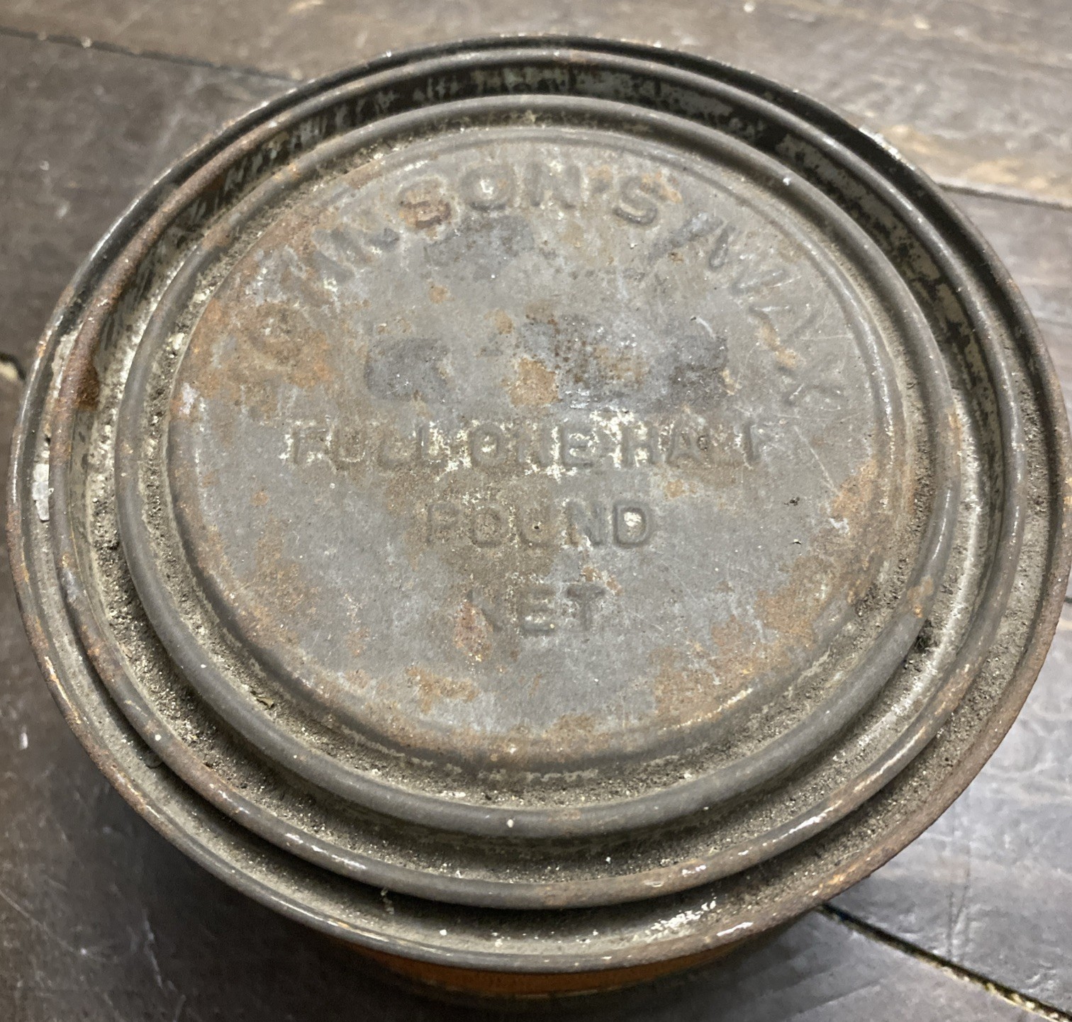 Vtg SC Johnson’s Wood Paste Wax 1/2 LB Can Original Formula