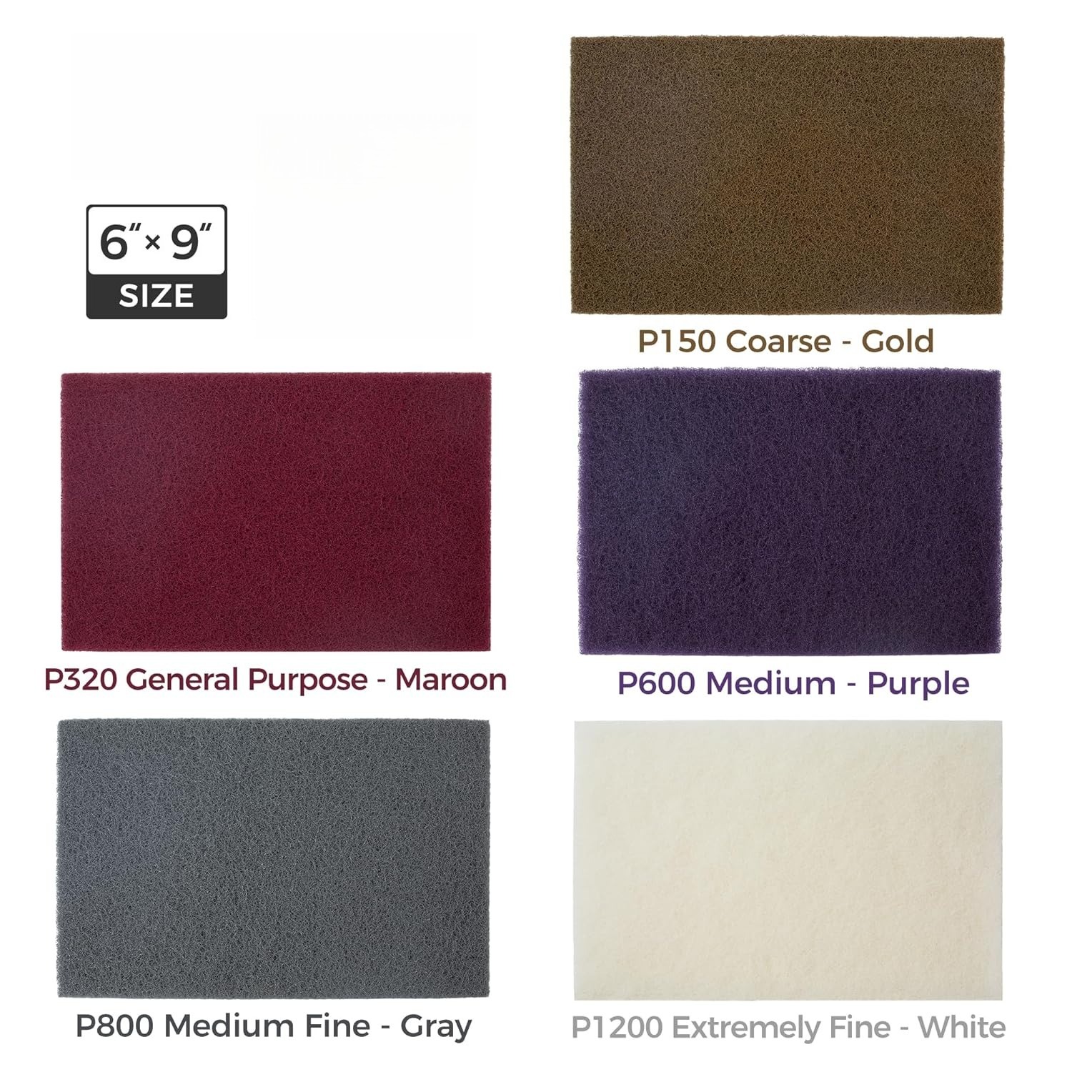 6″ x 9″ General Purpose Scuff Pad Hand Sanding Non-Woven For Surface Preparation