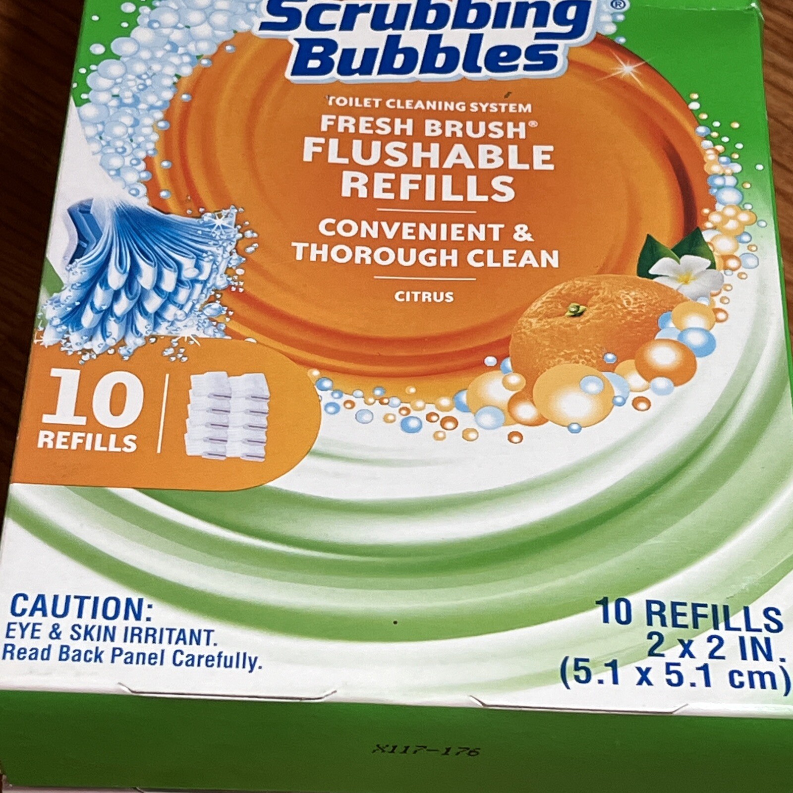 Scrubbing Bubbles Flushable Fresh Wand Refills 10 Each, Citrus Scent Lot Of 2