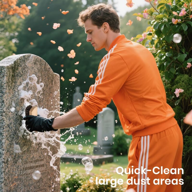 Headstone Cleaner Kit for Grave Cleaning, Cemetery Granite Gravestone Cleaner