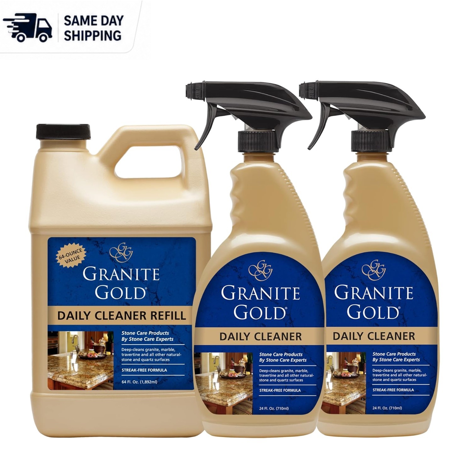 Daily Citrus Cleaner Spray for Luxurious Natural Stone – 112 Fl Oz Value Pack