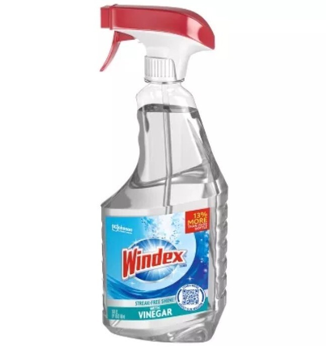 Windex Glass Cleaner Trigger Bottle Vinegar – 26 fl oz (2 count!)