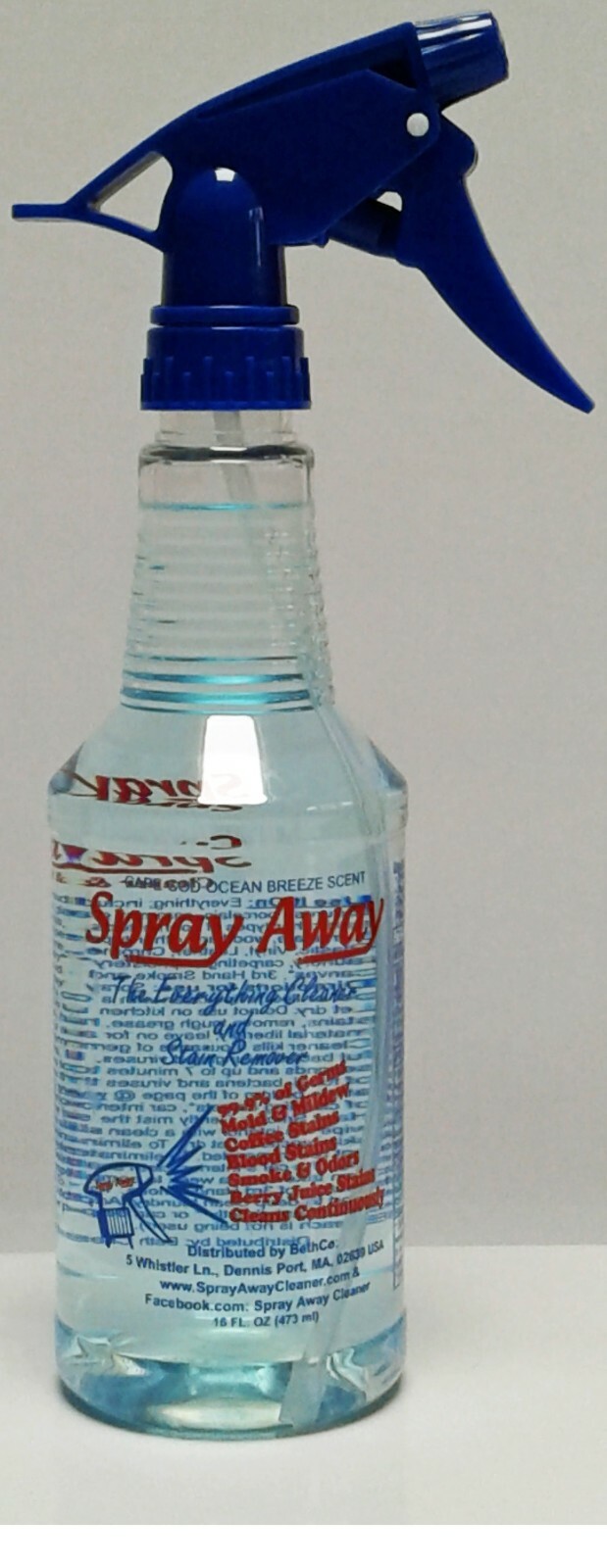 Spray Away Cleaner & Stain Remover 16oz Cape Cod Ocean Breeze Scent