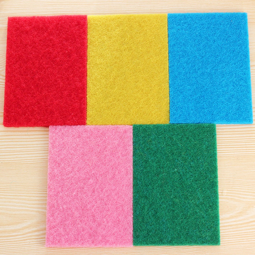 100PCS Colorful Scouring Pads Sponge Cleaning Dishcloths Bowl Scrubbers