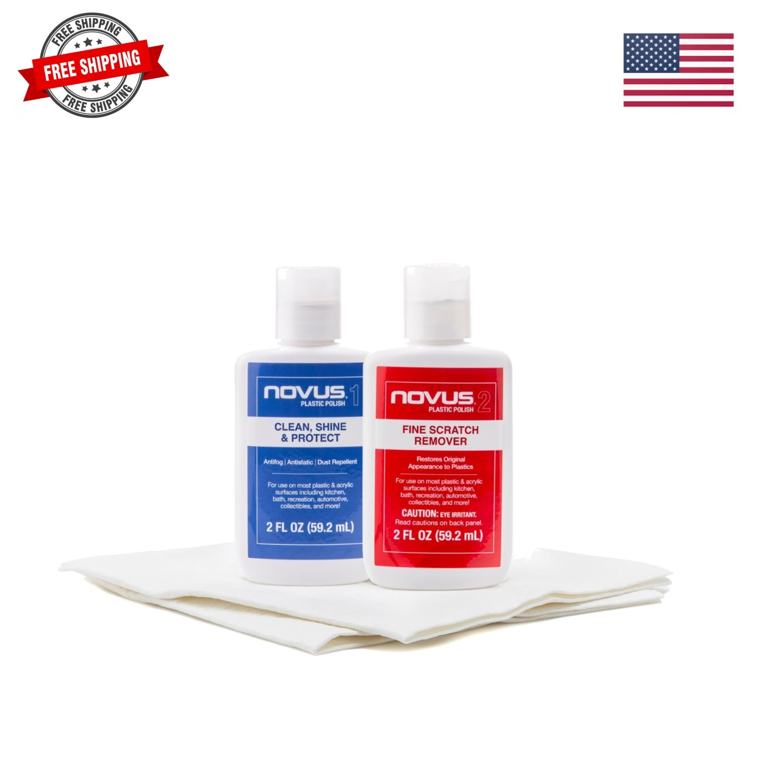 PK2-2 | Plastic Clean & Shine Fine Scratch Remover and Polish Mates Pack | 2 …
