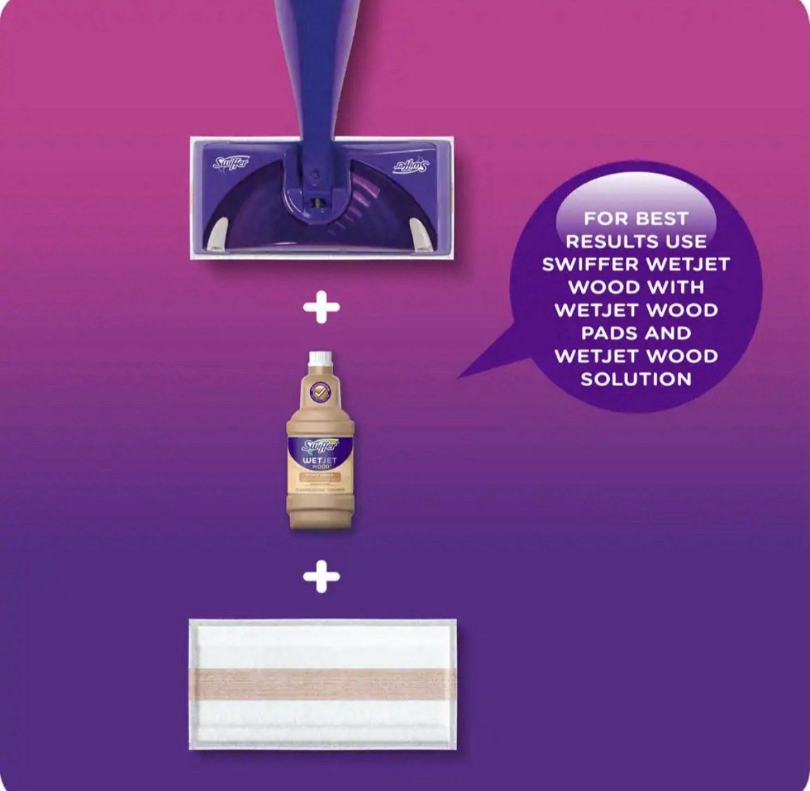 Swiffer Wetjet Wood Floor Cleaner Solution Refill 42.2 Oz – Pack Of 2 Free Ship
