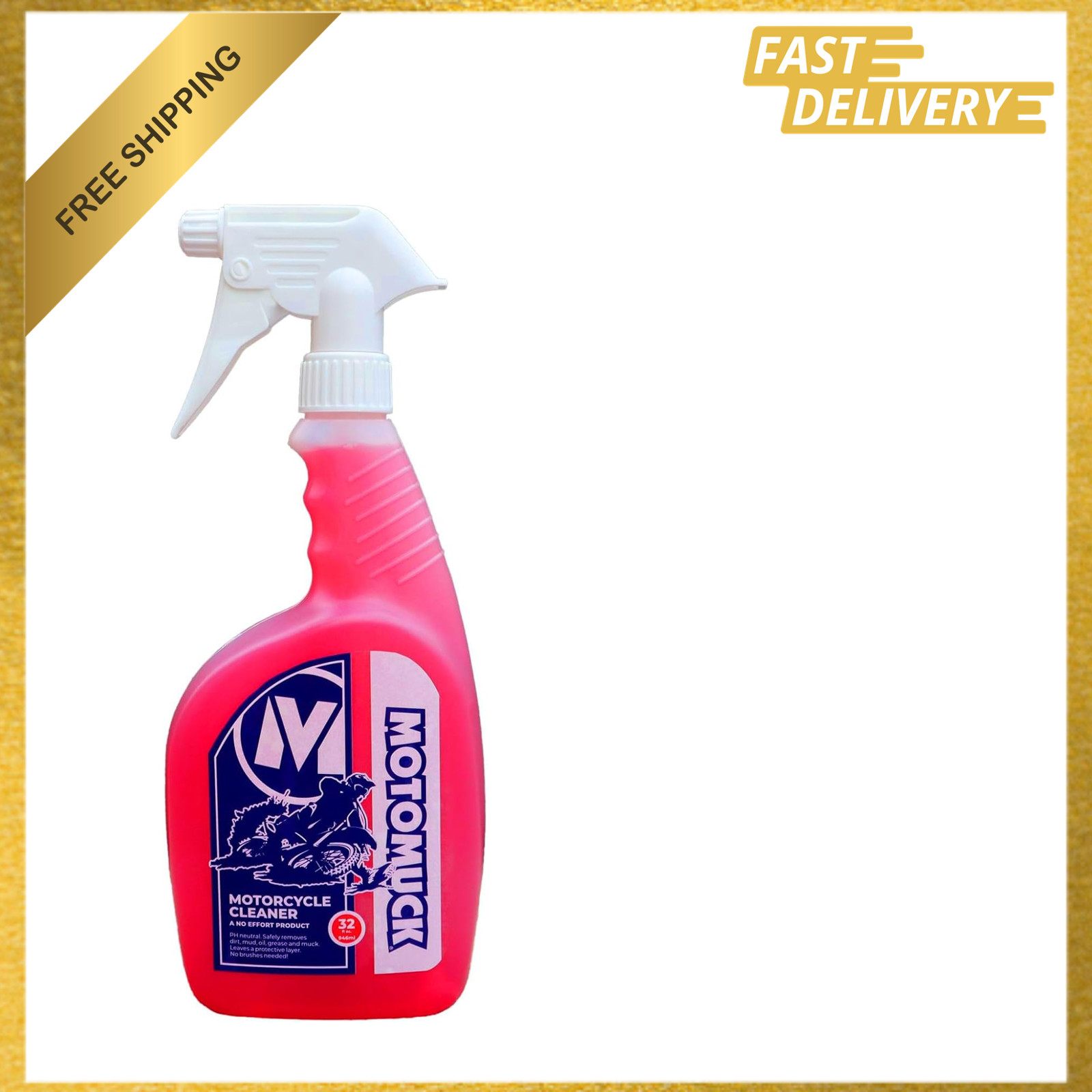 Motorcycle Cleaner Nano Tech PH Neutral 32 Oz Bottle Safe On All Surfaces and
