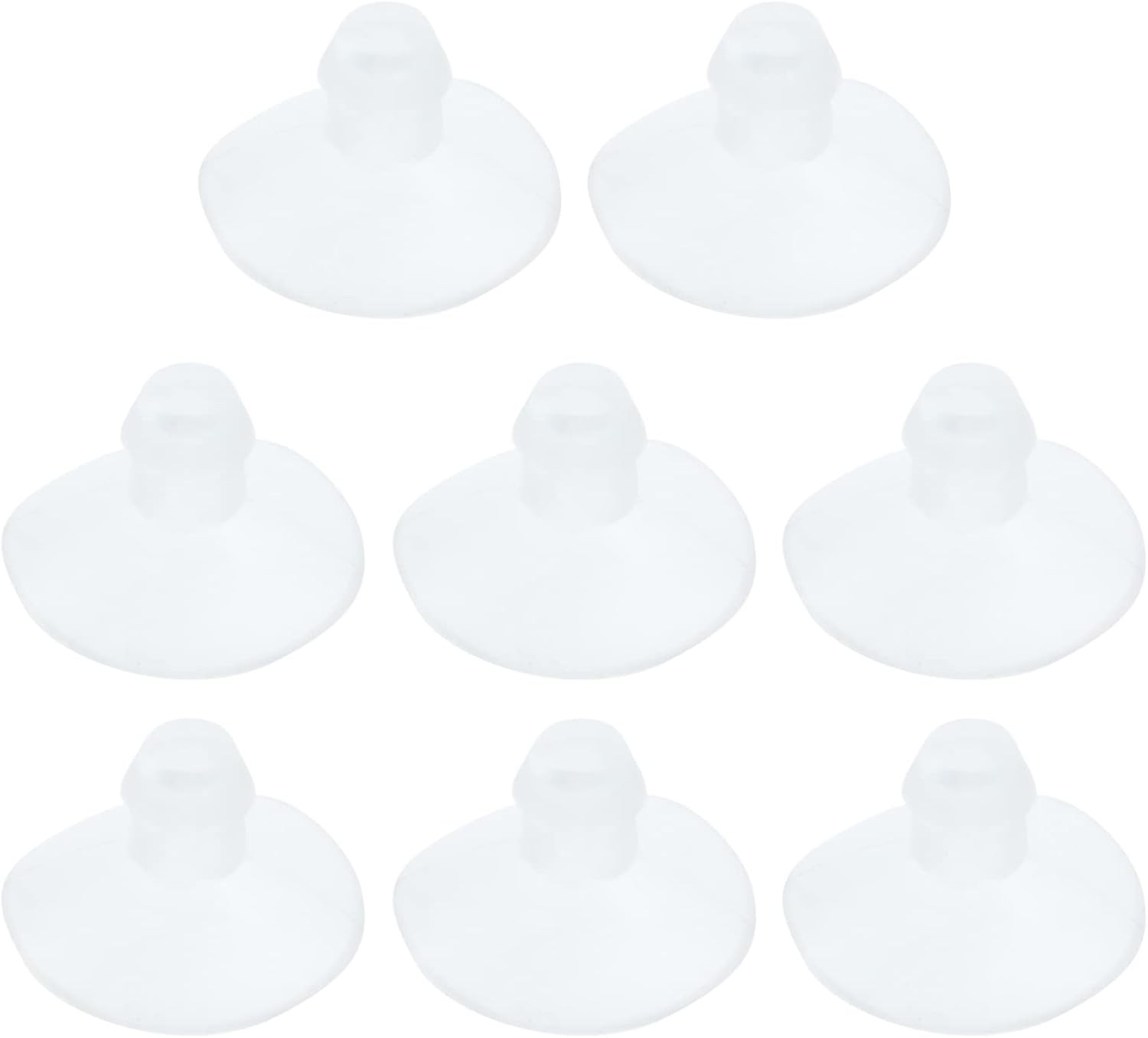 18mm Clear Rubber Suction Cups Pack of 8 Compatible with Glass Plastic Stainl…