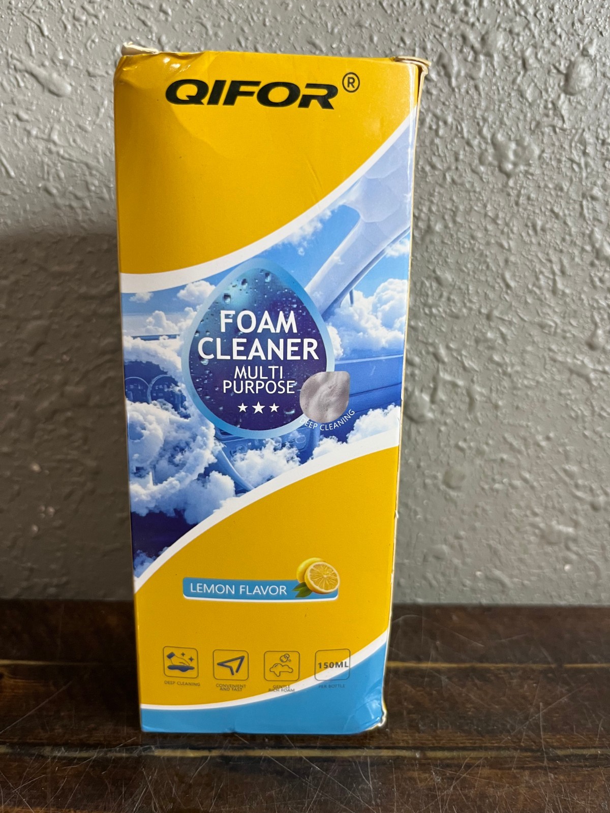 5 Pack QIFOR Foam Cleaner Multi Purpose Lemon Flavor 150ML Deep Cleaning