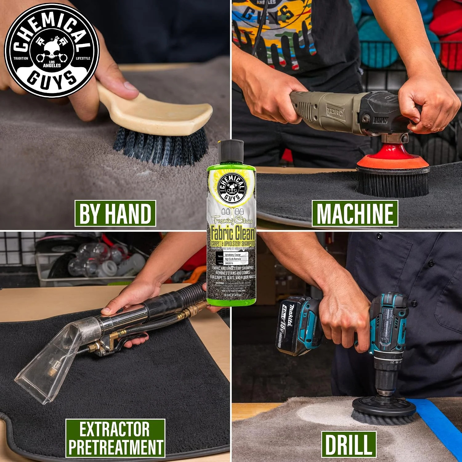 Chemical Guys, Foaming Citrus Fabric & Carpet Cleaner, Seats & Mats, 16 oz | Hig