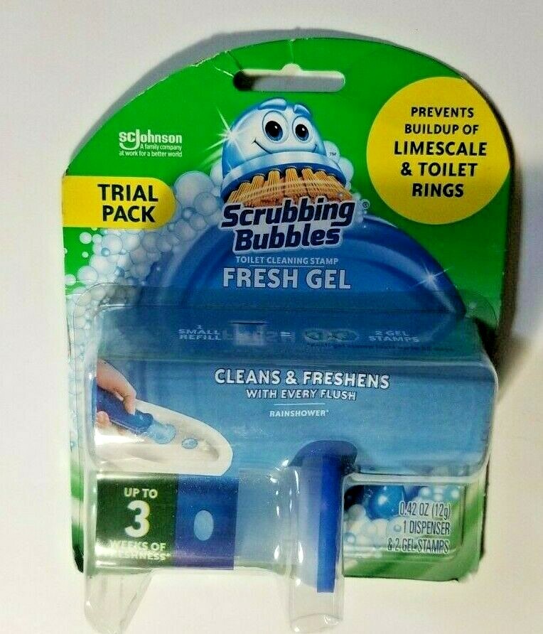 Scrubbing Bubbles Fresh Gel Toilet Cleaning STARTER KIT Rainshower Scent