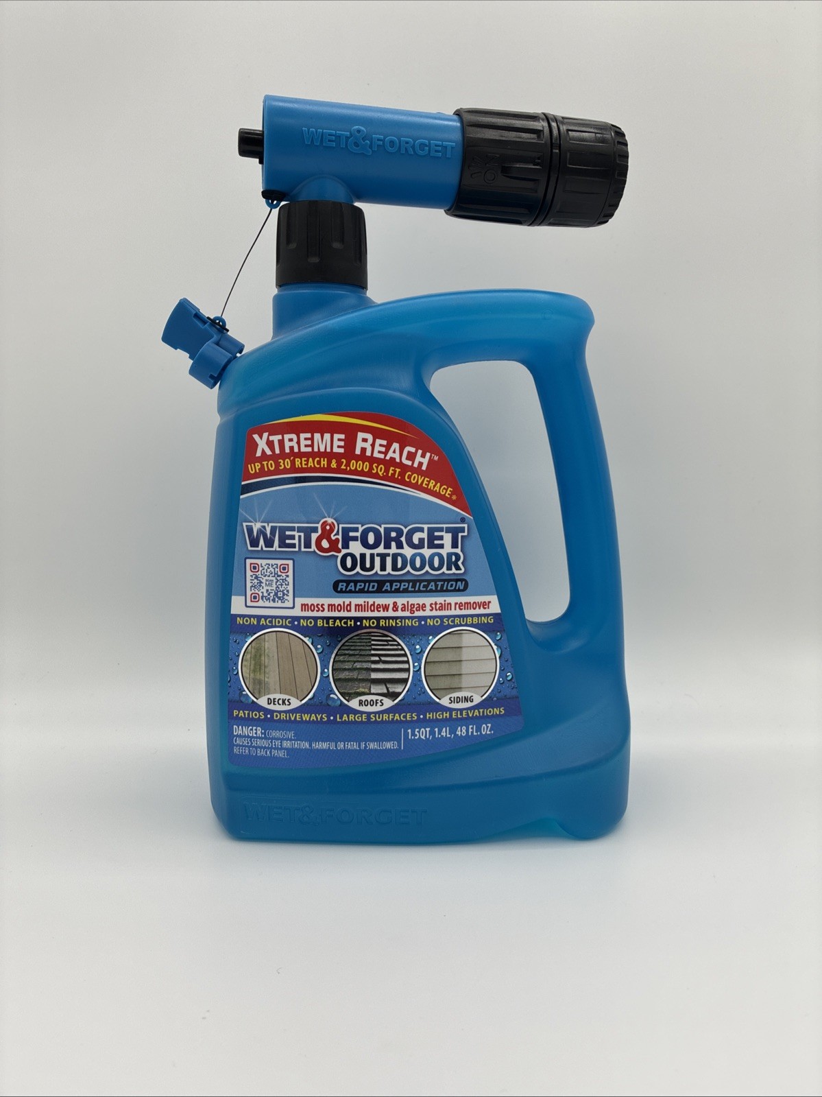 Wet & Forget 807048 Mold & Mildew Hose End Stain Remover, Outdoor, 48 oz.