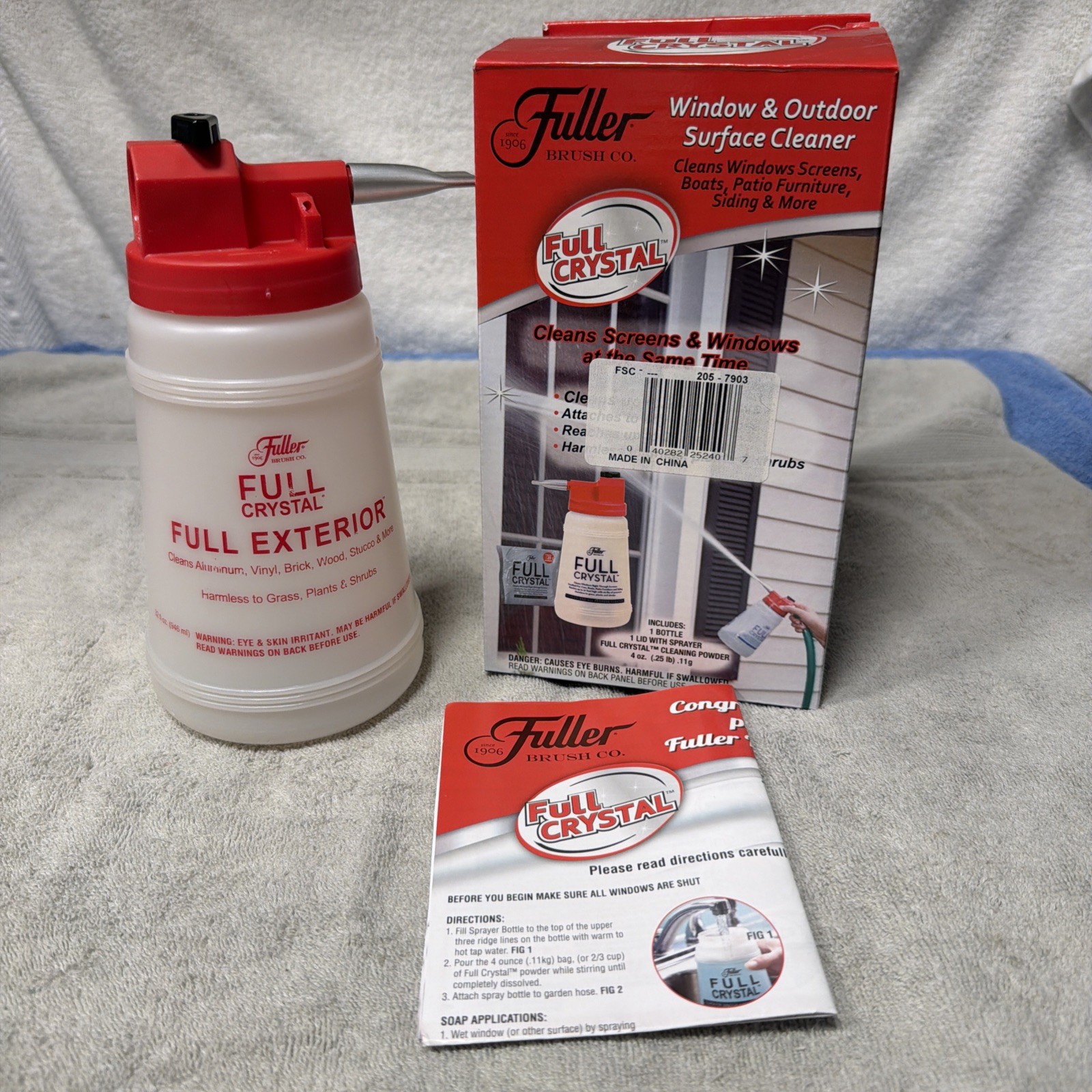 Fuller Brush Company Full Crystal Window /Screens. No Cleaning Powder