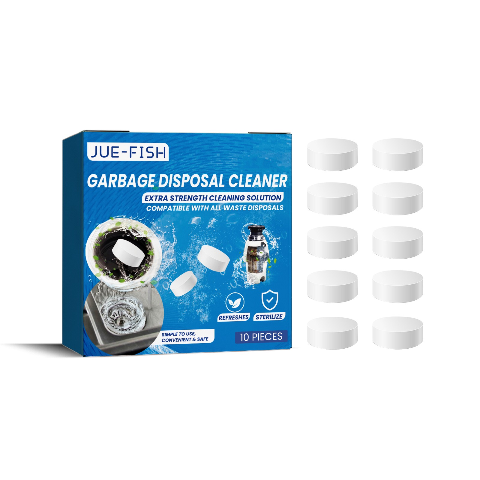 Sink Cleaner Tablets Drain Cleaner Biodegradable Enzyme Lemon