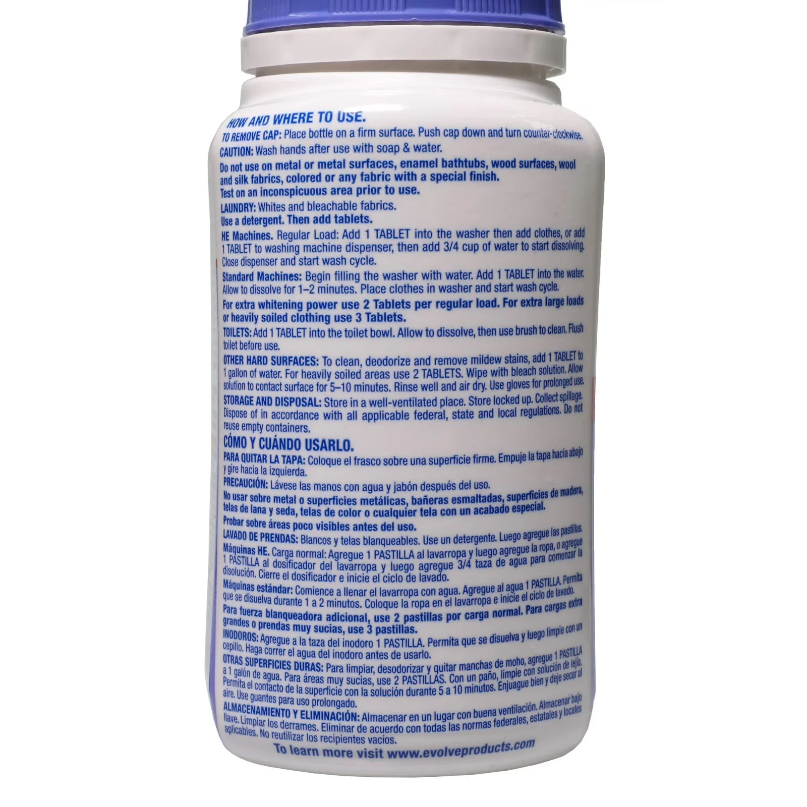 Evolve Bleach Tablets 64 Count Summer Lavender Multi Purpose Cleaning Tablets