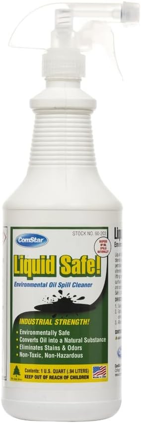 ComStar Liquid Safe 32 Oz Oil Spill Degreaser, Removes Stains & Odors