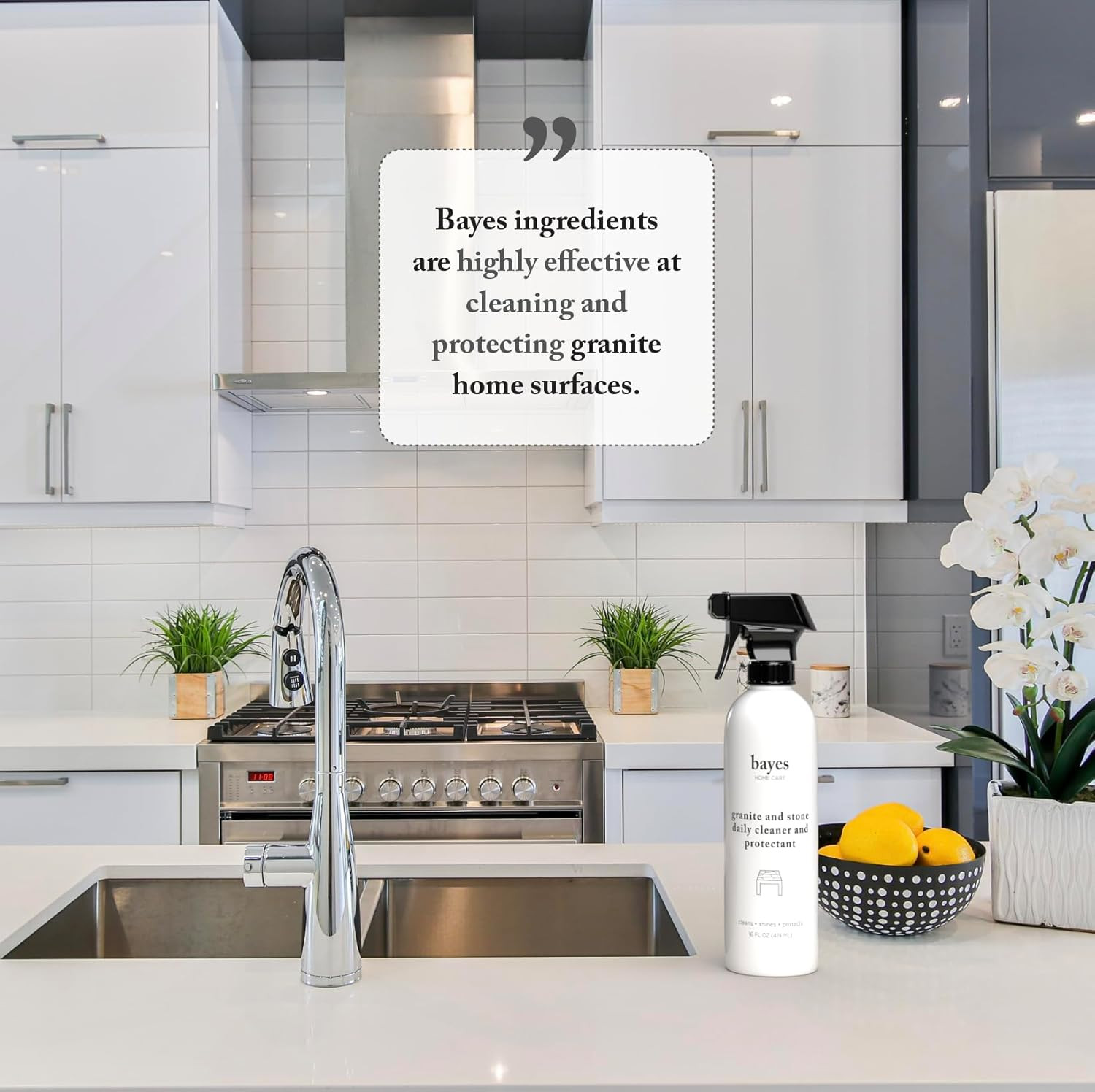 Granite and Stone Daily Cleaner and Protectant – Cleans, Shines, and Protects –
