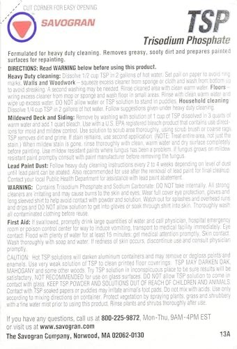 Trisodium Phosphate (TSP) 1LB (16oz) – 2 Pack, Heavy-Duty Cleaner & Degreaser