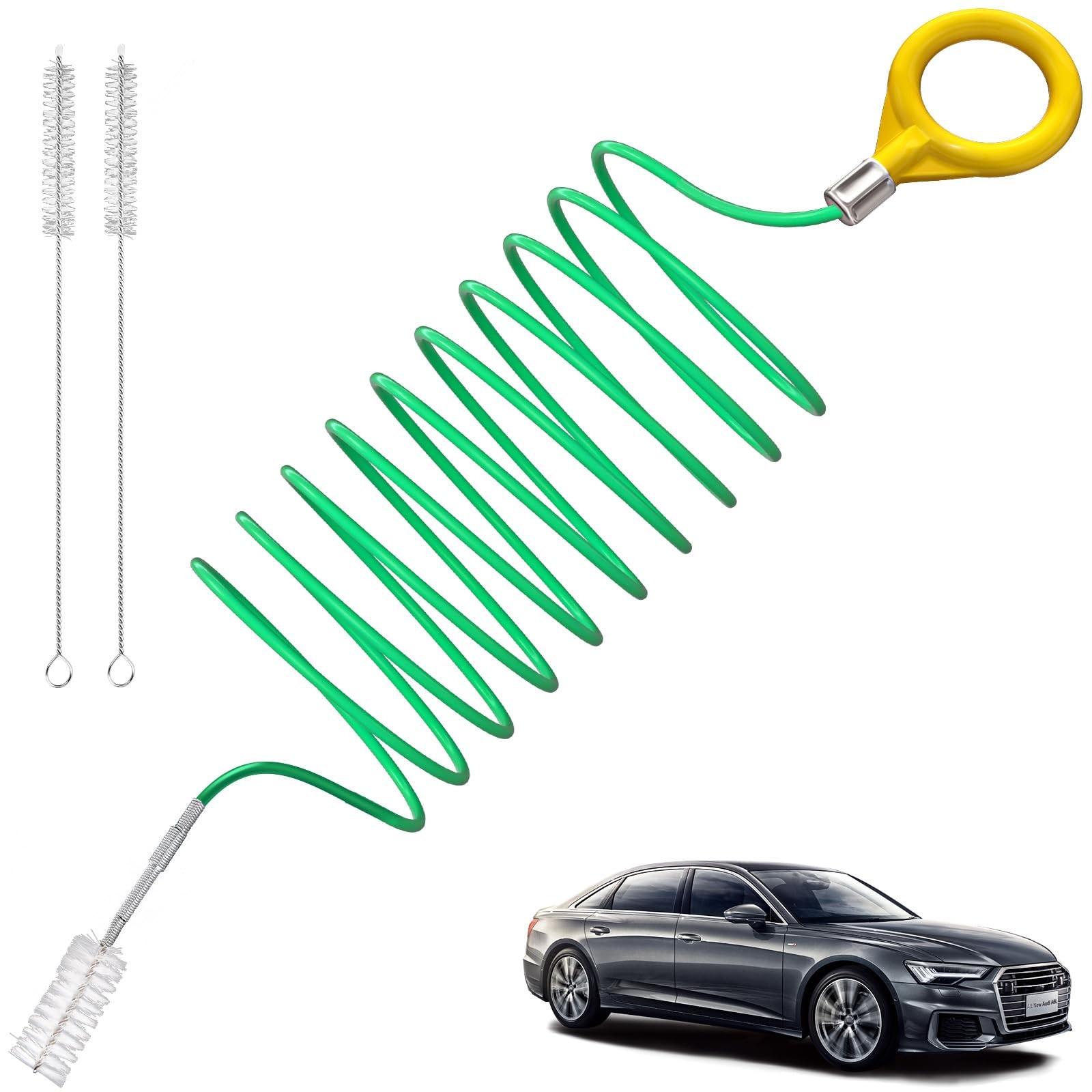 120″ Flexible Pipe Brush 2PCS for Car Sunroof & Wiper Drain Cleaning