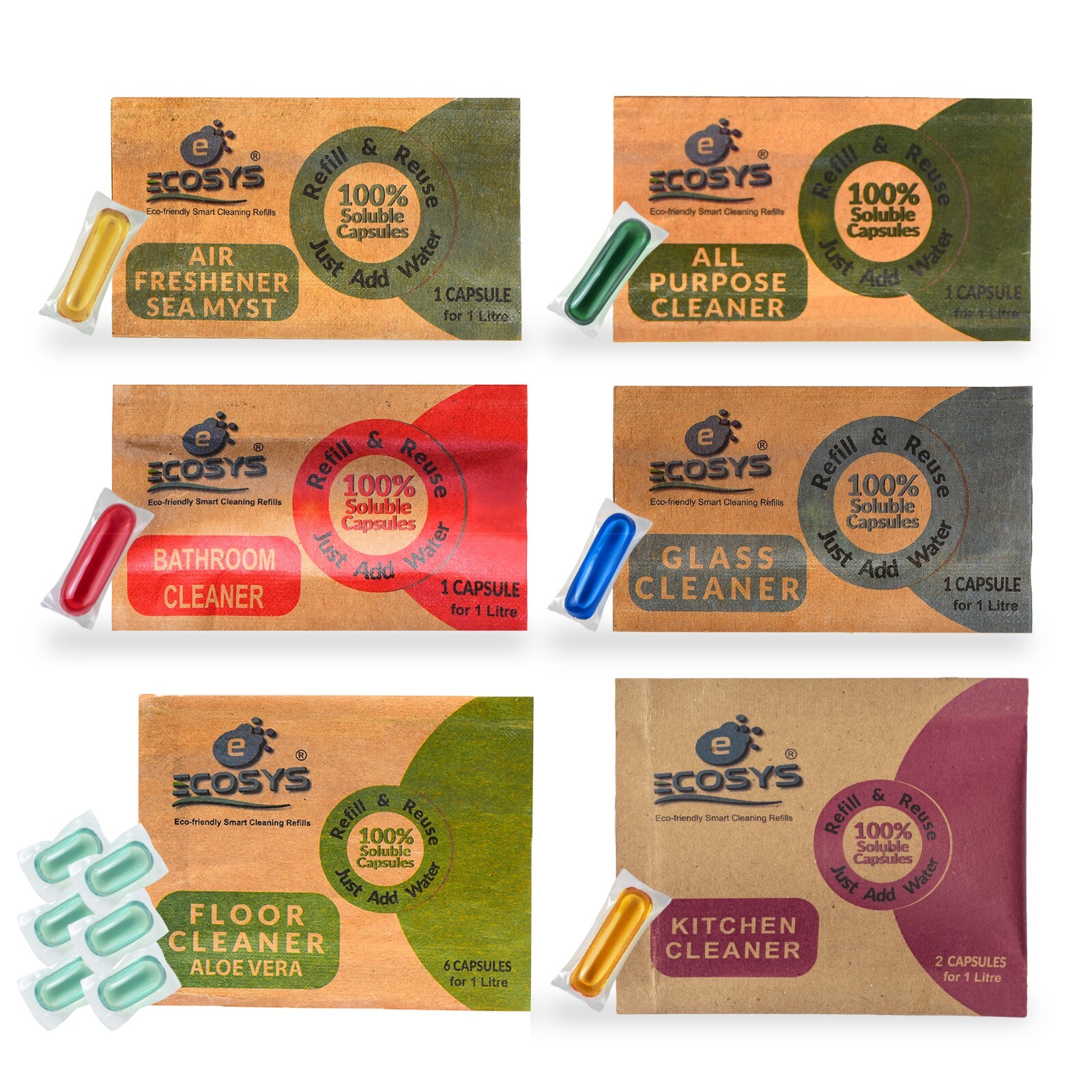 Aloe Vera Bathroom Floor Cleaner Refill Complete Kit For All Purpose Pack Of 2