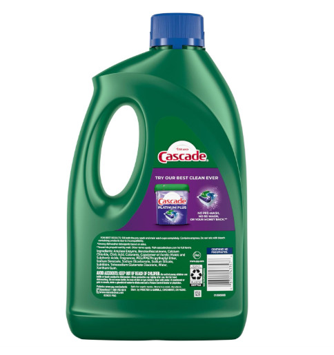 Cascade Complete Dishwasher Detergent Liquid Gel, Dish Detergent Dishwasher Soap