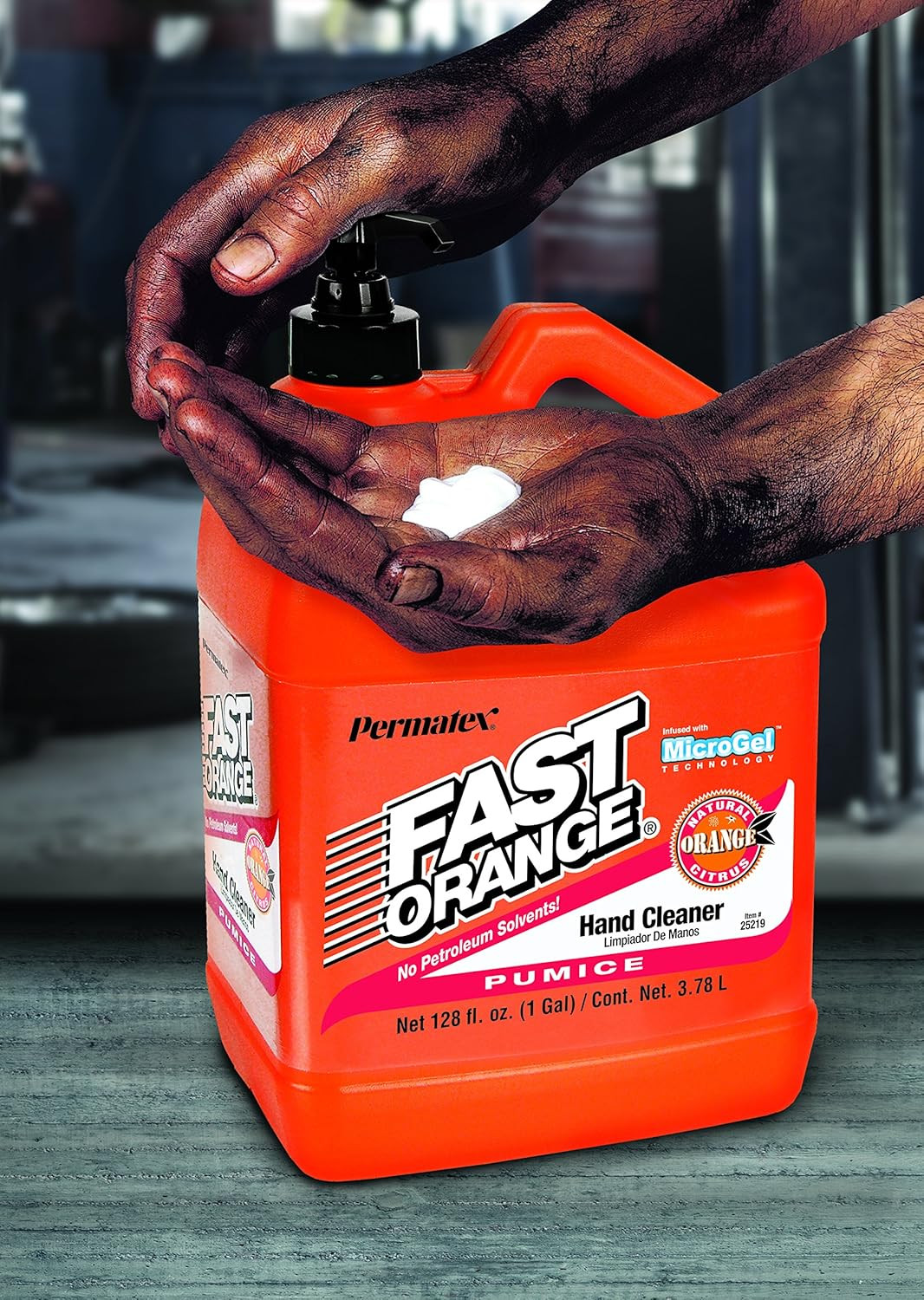Fast Orange Permatex 25219 Pumice Lotion Hand Cleaner with Pump, 1 Gallon (Pack