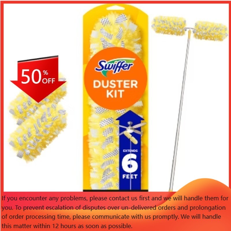 Swiffer Dusters Heavy Duty Extendable Handle Dusting Kit (4 Duster Refill) – 5pc