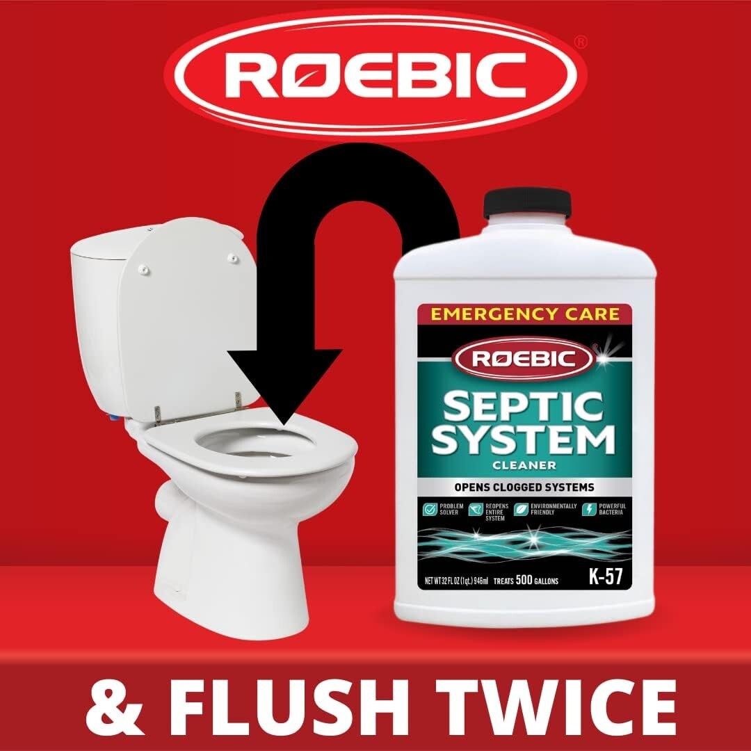Roebic Laboratories Septic System Cleaner 32oz – Emergency Care for Sluggish Sys