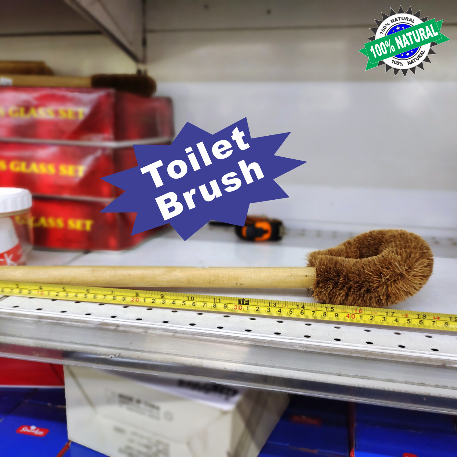 Coconut Coir Fiber Cleaning Kitchen & Toilet Brushes Eco Friendly Ceylon New