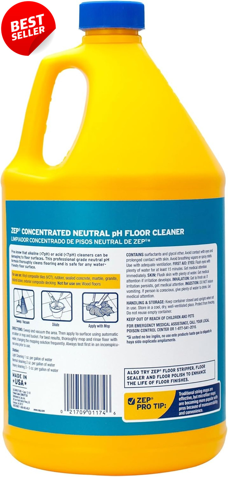 Neutral pH Industrial Floor Cleaner 1 Gallon ZUNEUT128 – US