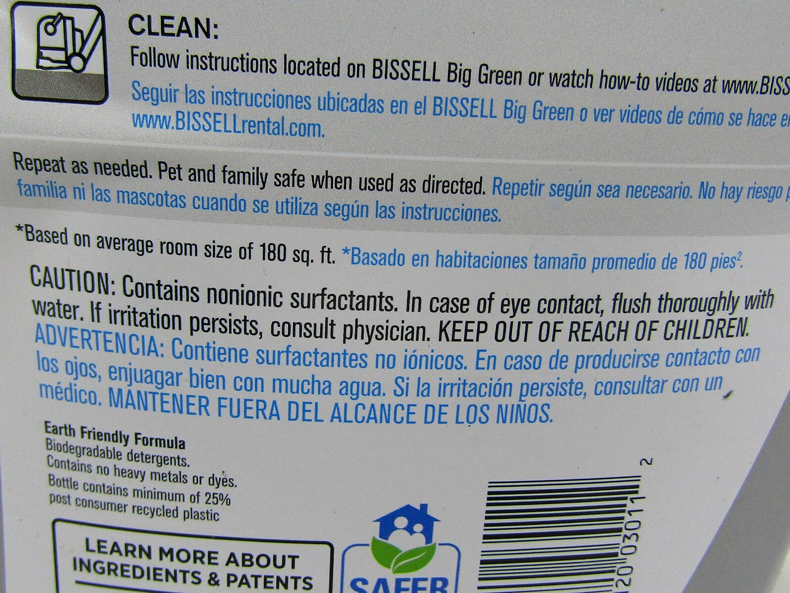Bissell Professional Multi-Purpose Oxy Carpet Cleaner Liquid, 52 oz. – Pack of 2