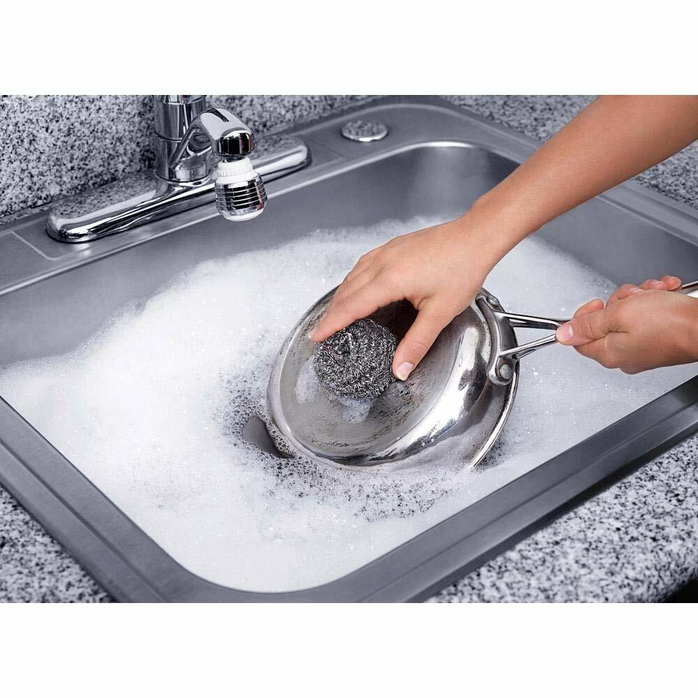 Fuller Brush Heavy Duty Stainless Steel Scrubbing Scour Sponges Scrubber 3Pack