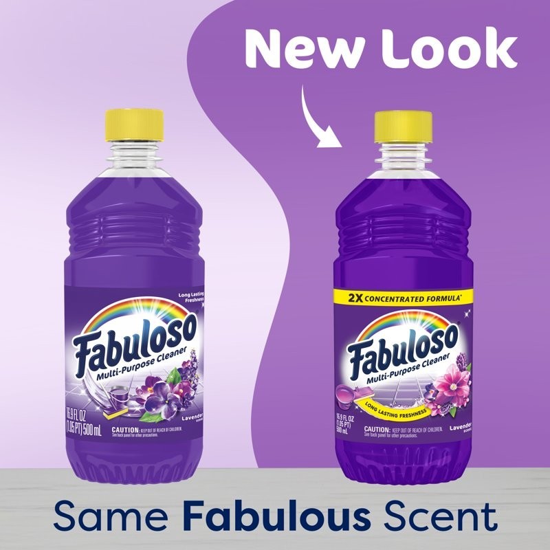 2x Multi-Purpose No Rinse Floor Cleaner Lavender Scent 16.9oz Surface Deodorizer