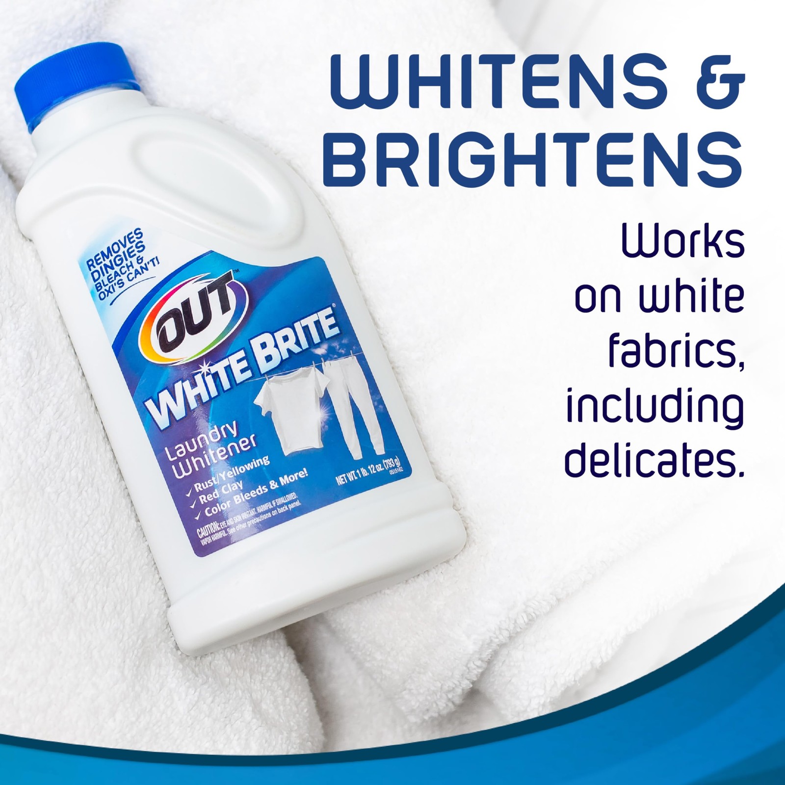 OUT White Brite Laundry Whitener Powder, Stain 28 Ounce (Pack of 1),