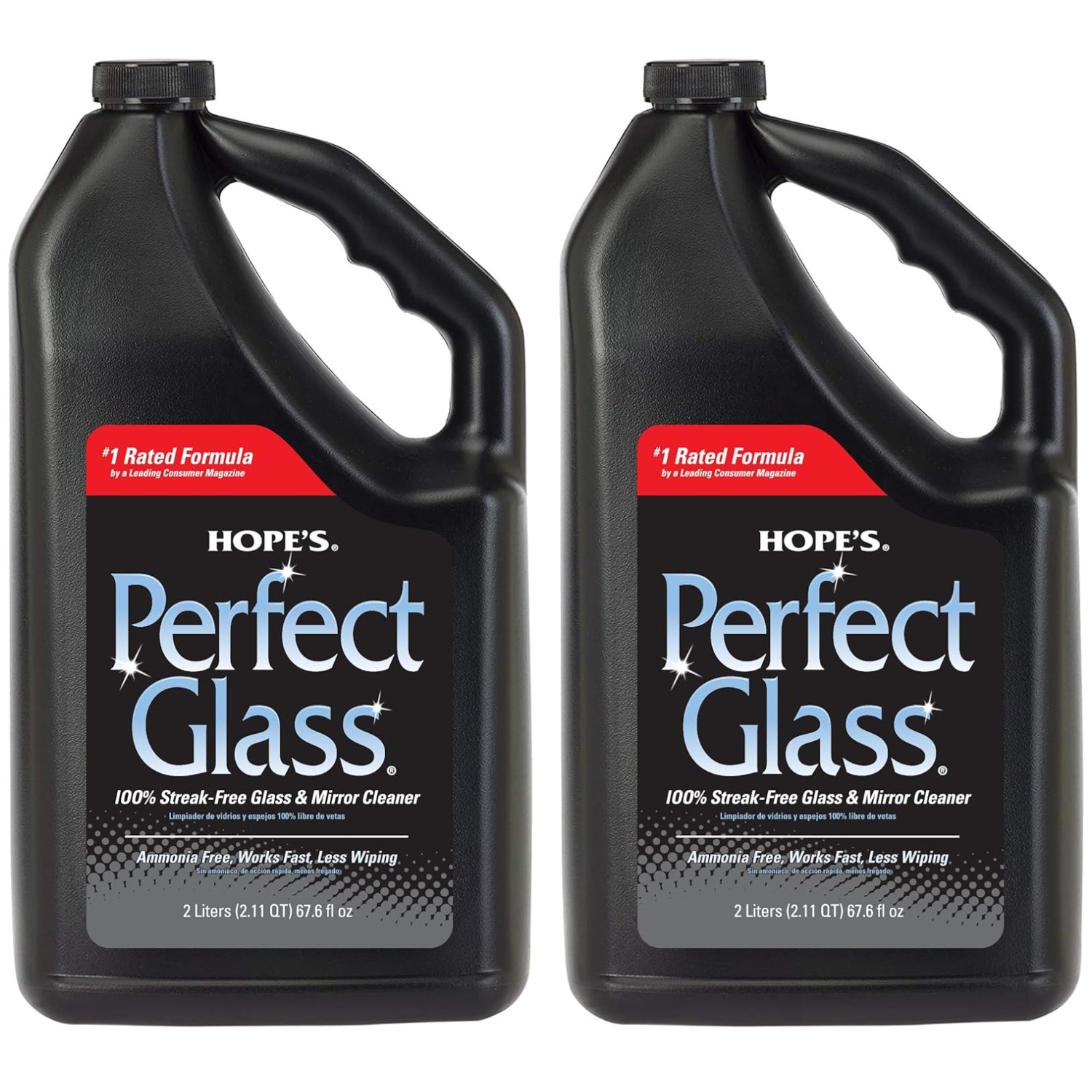 Perfect Glass Cleaner Refill, Streak-Free Formula, 67.6oz x2