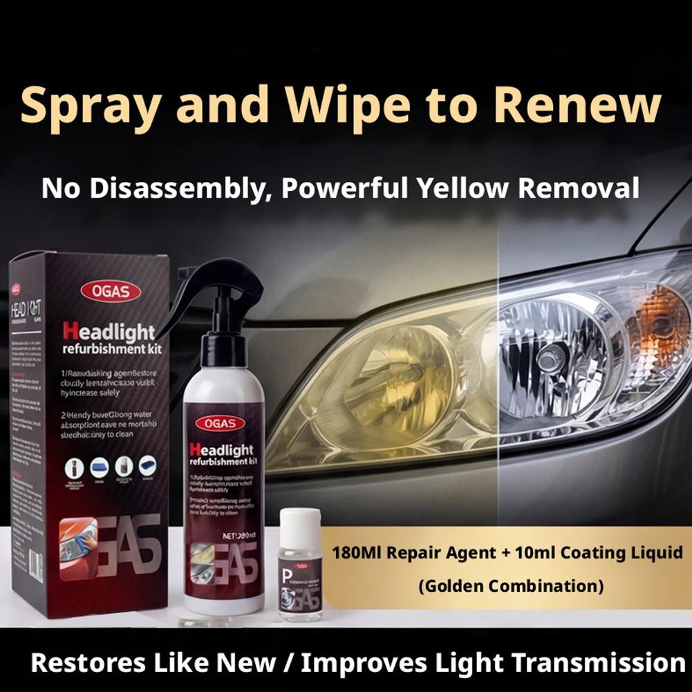 Ogas Headlight Restoration, Automotive Headlamp Restoration Fluid Kit