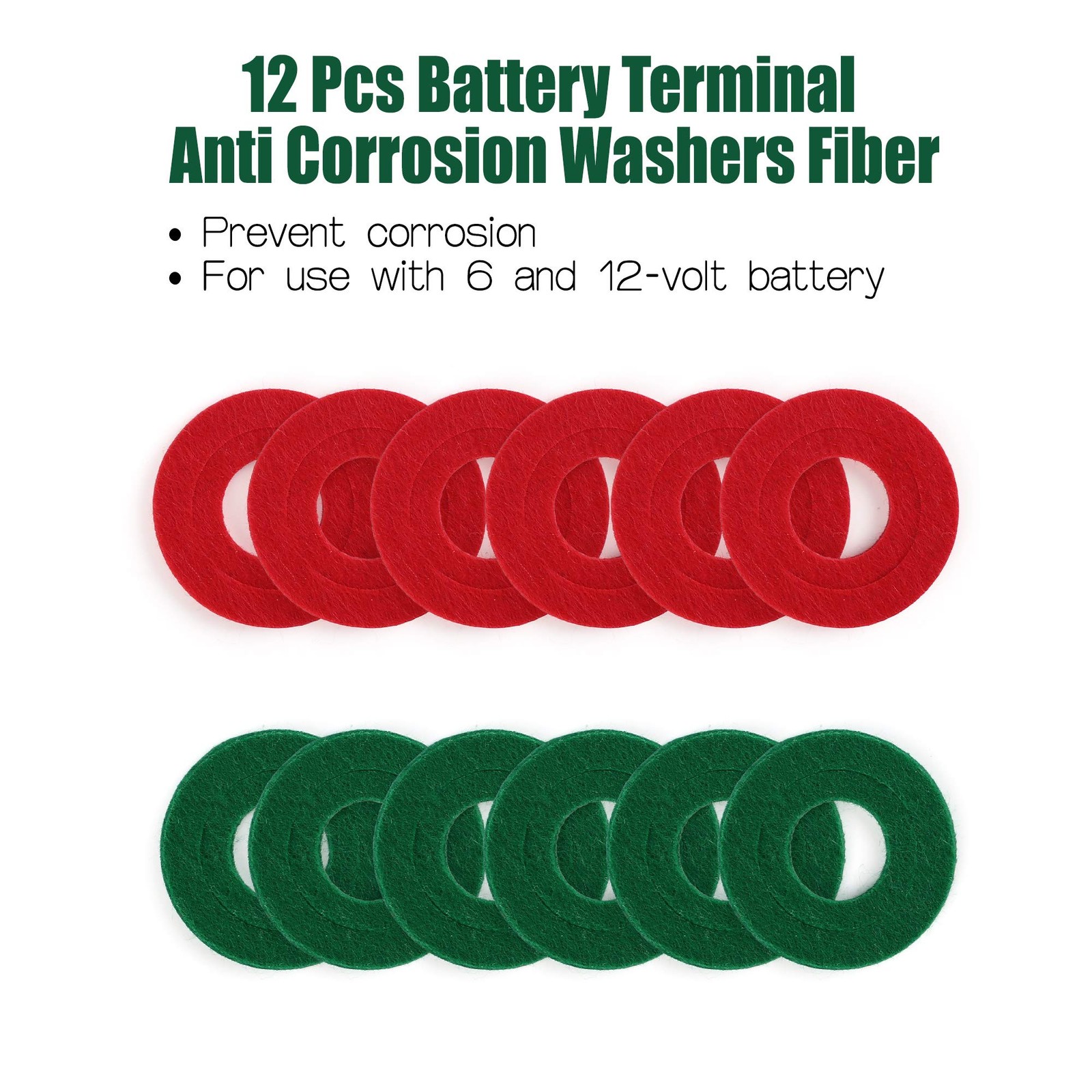 Battery Terminal Cleaners (2 pcs), Plus 12 pcs Battery Terminal Anti-Corrosio…