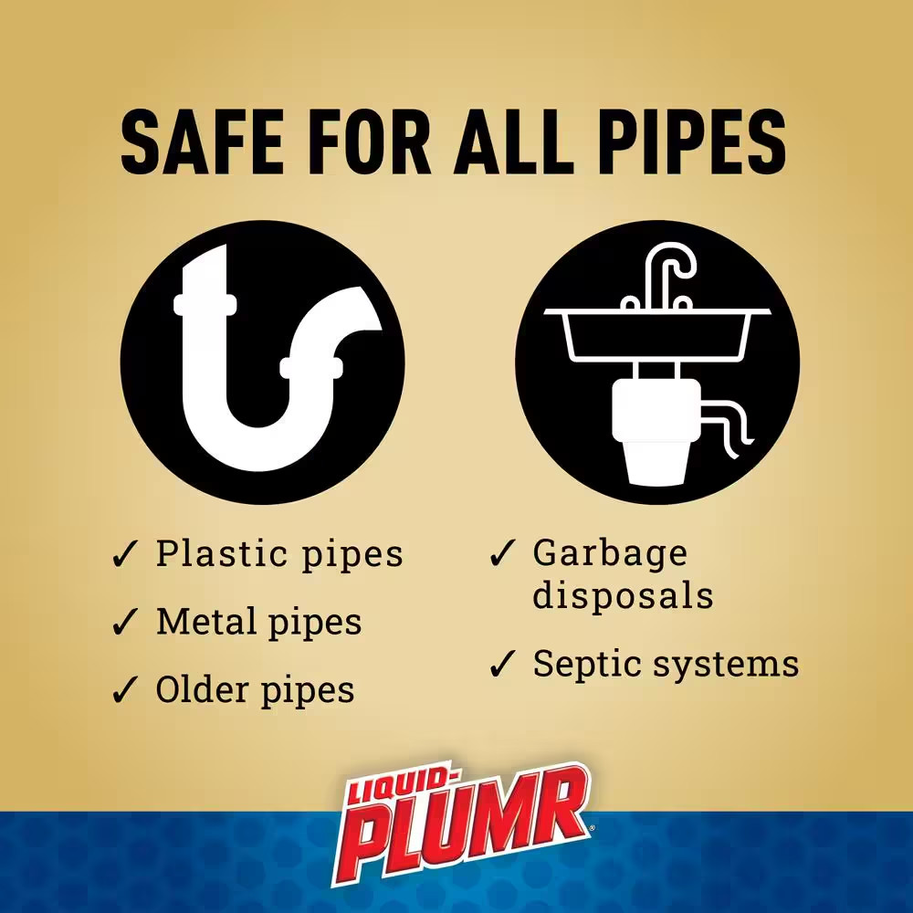 Liquid Plumr Pro Clog Destroyer Gel Drain Cleaner with Pipeguard (2-Pack) 160oz.