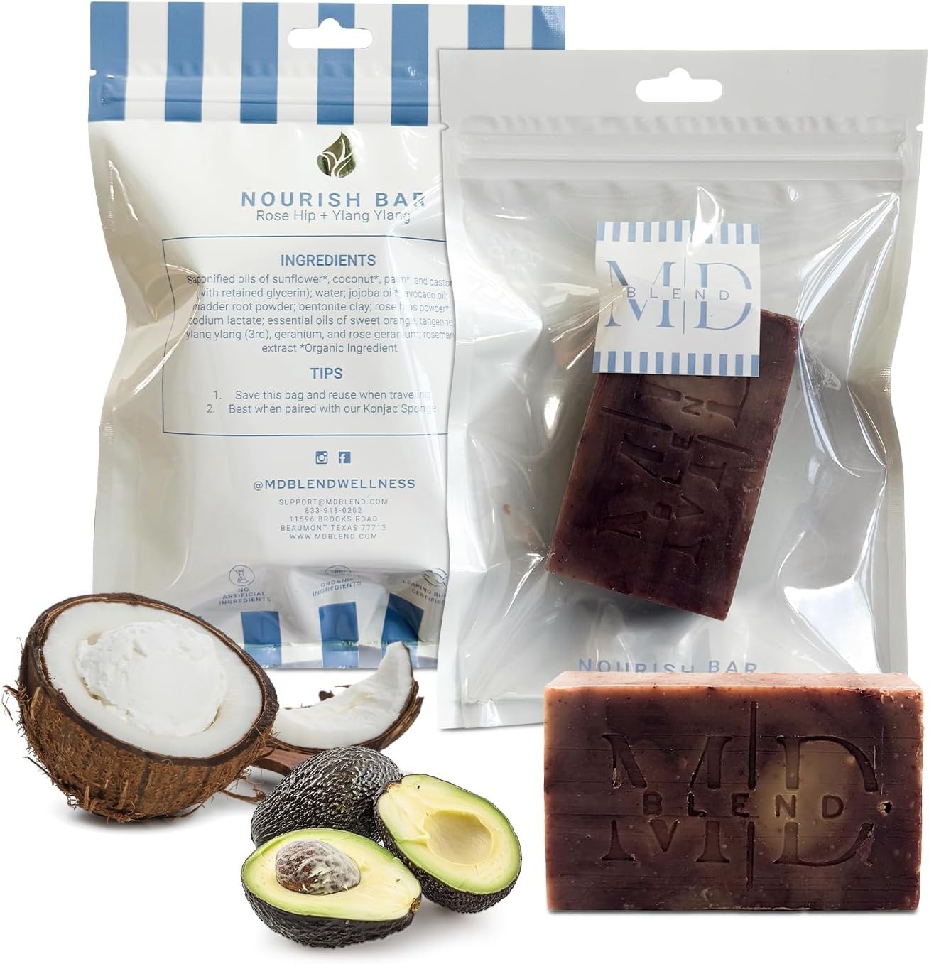 Switch2Pure Nourishing Soap Bar for Sensitive Skin with Jojoba, Avocado & Rose